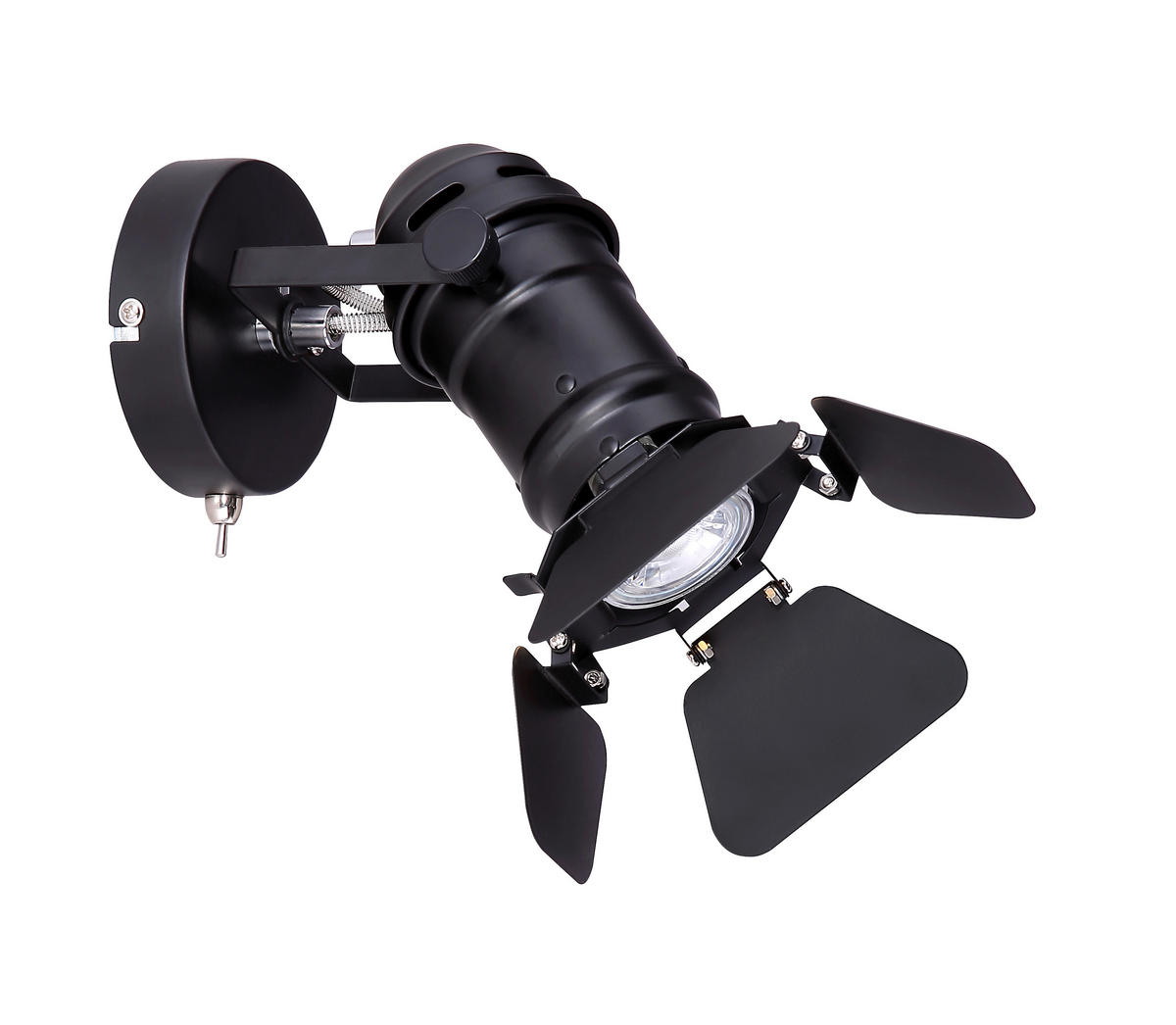 BODOVÉ SVIETIDLO, 50 W/GU10, 16/24,5/21,5 cm - čierna, Trend, kov (16/24,5/21,5cm) - Globo