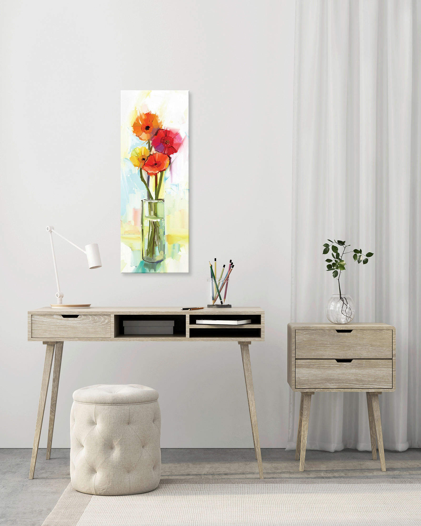KEILRAHMENBILD Blumen 30/80 cm  - Multicolor, Basics, Holz/Papier (30/80cm) - Euroart