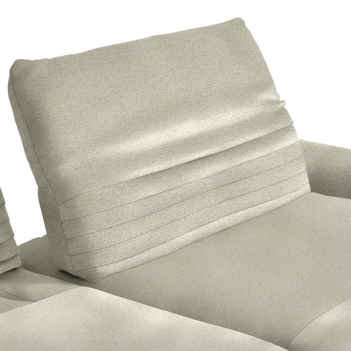 ECKSOFA in Chenille Beige  280/170-195 cm  - Beige/Schwarz, Design, Textil/Metall (280/170-195cm) - Dieter Knoll