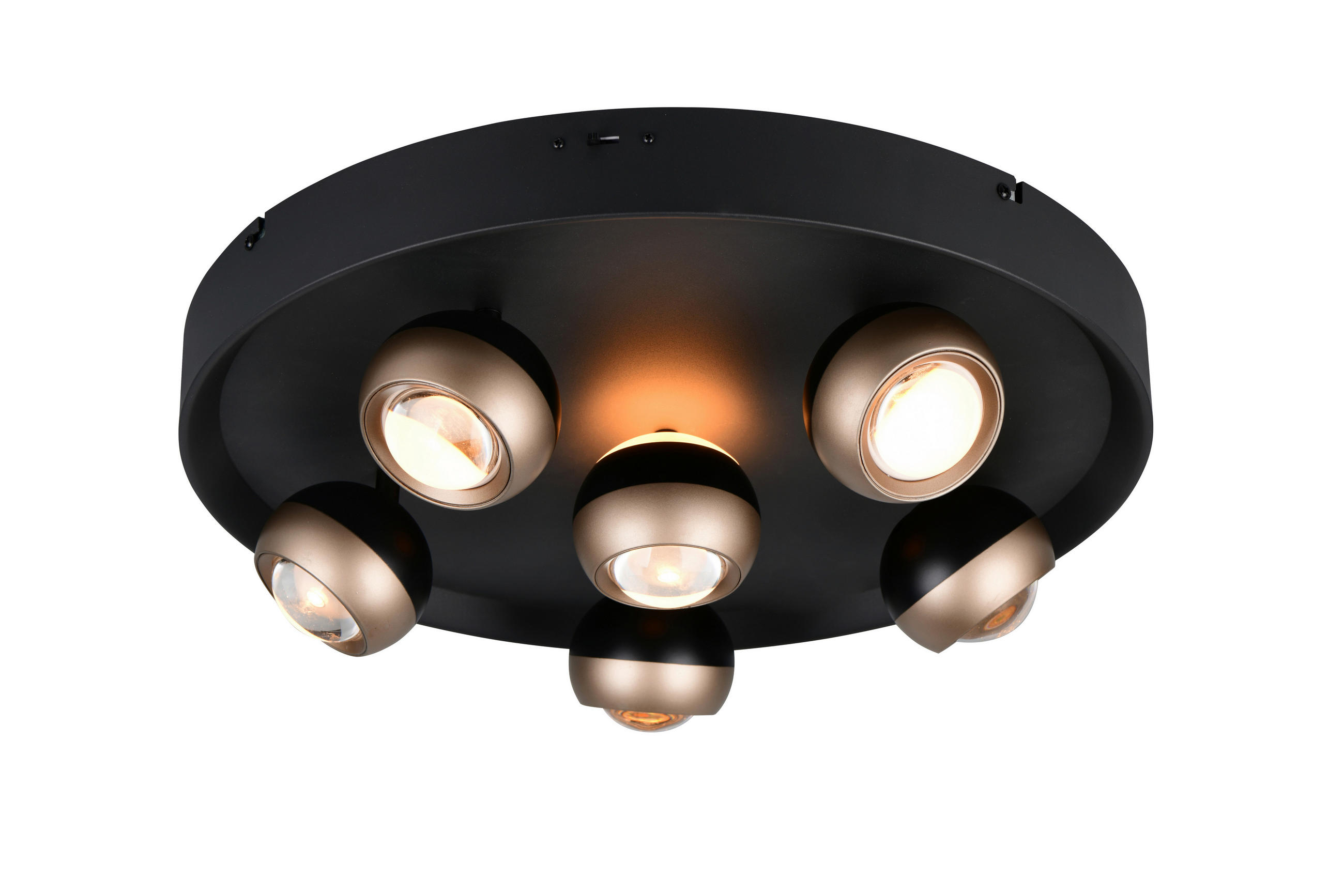 LED-DECKENLEUCHTE  50/13,5 cm    - Schwarz/Braun, Lifestyle, Metall (50/13,5cm) - Trio Leuchten