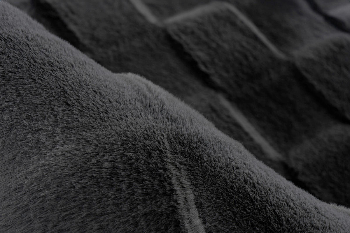 FLACHWEBETEPPICH 80/150 cm Graphitfarben rechteckig  - Graphitfarben, Basics, Textil (80/150cm) - Kayoom