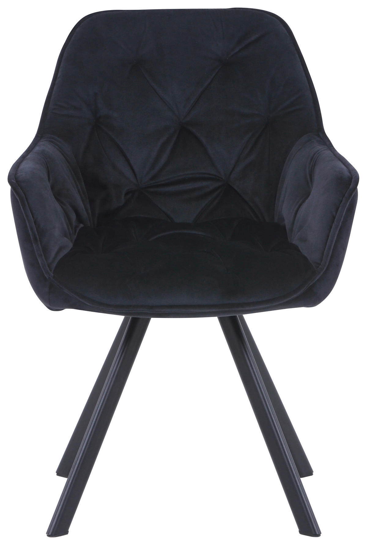 NASLANJAČ, kovina, tekstil črna  - črna, Design, kovina/tekstil (62/86/62cm) - Hom`in