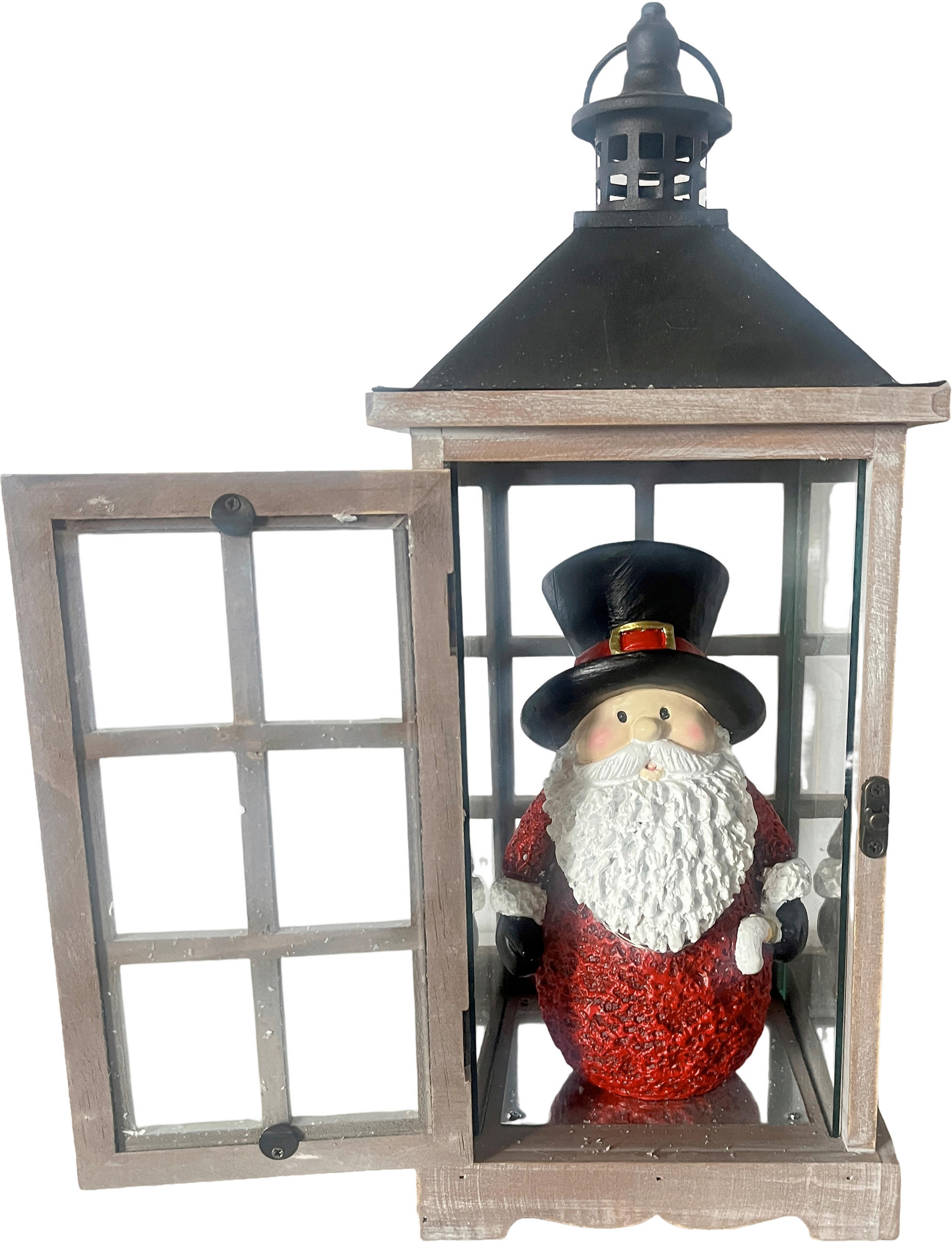 WEIHNACHTSFIGUR  - Rot/Schwarz, LIFESTYLE, Glas/Holz (17/41/17cm) - X-Mas