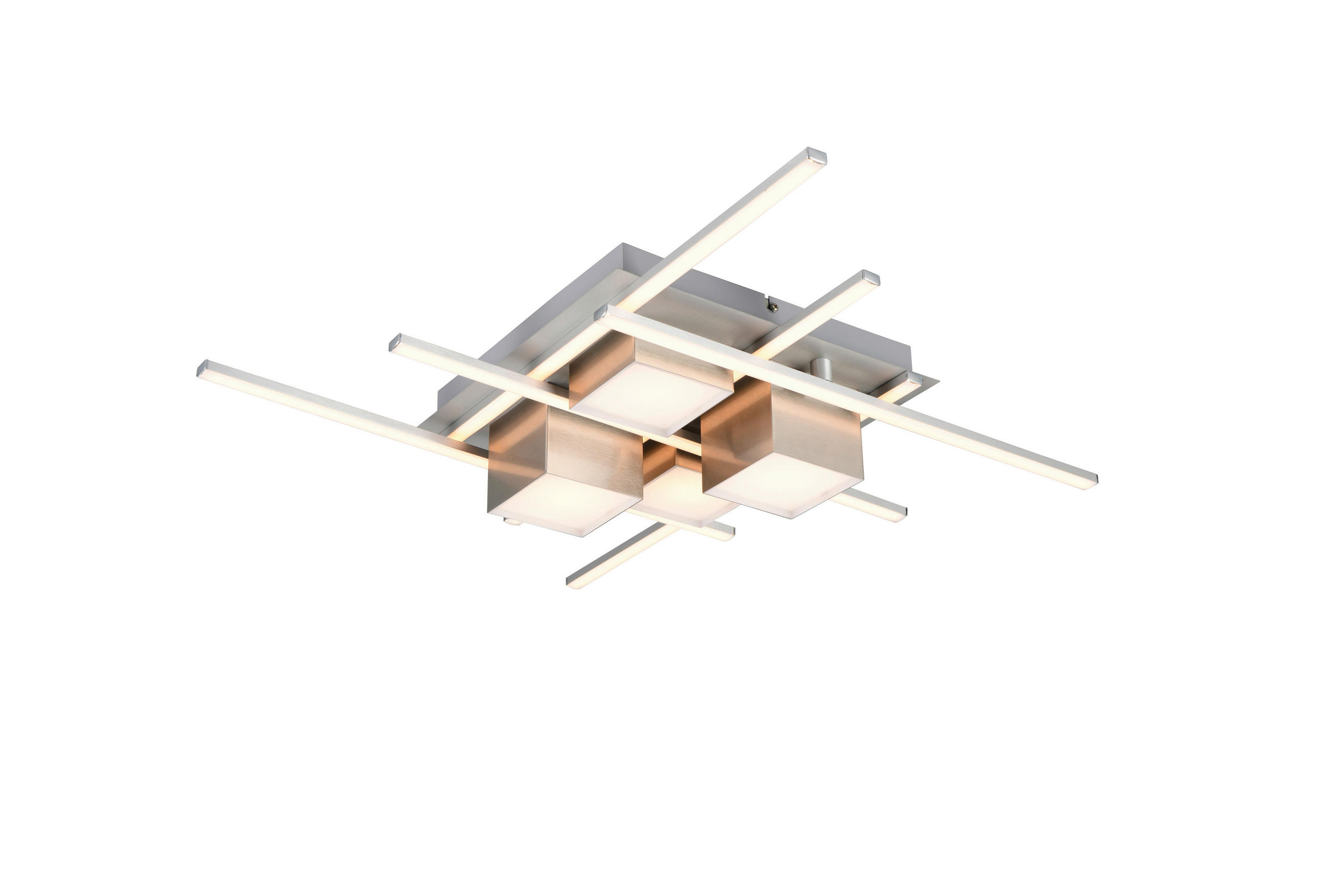 LED-TAKLAMPA 70/11,5 cm  - aluminiumfärg/nickelfärgad, Design, metall (70/11,5cm) - Trio Leuchten