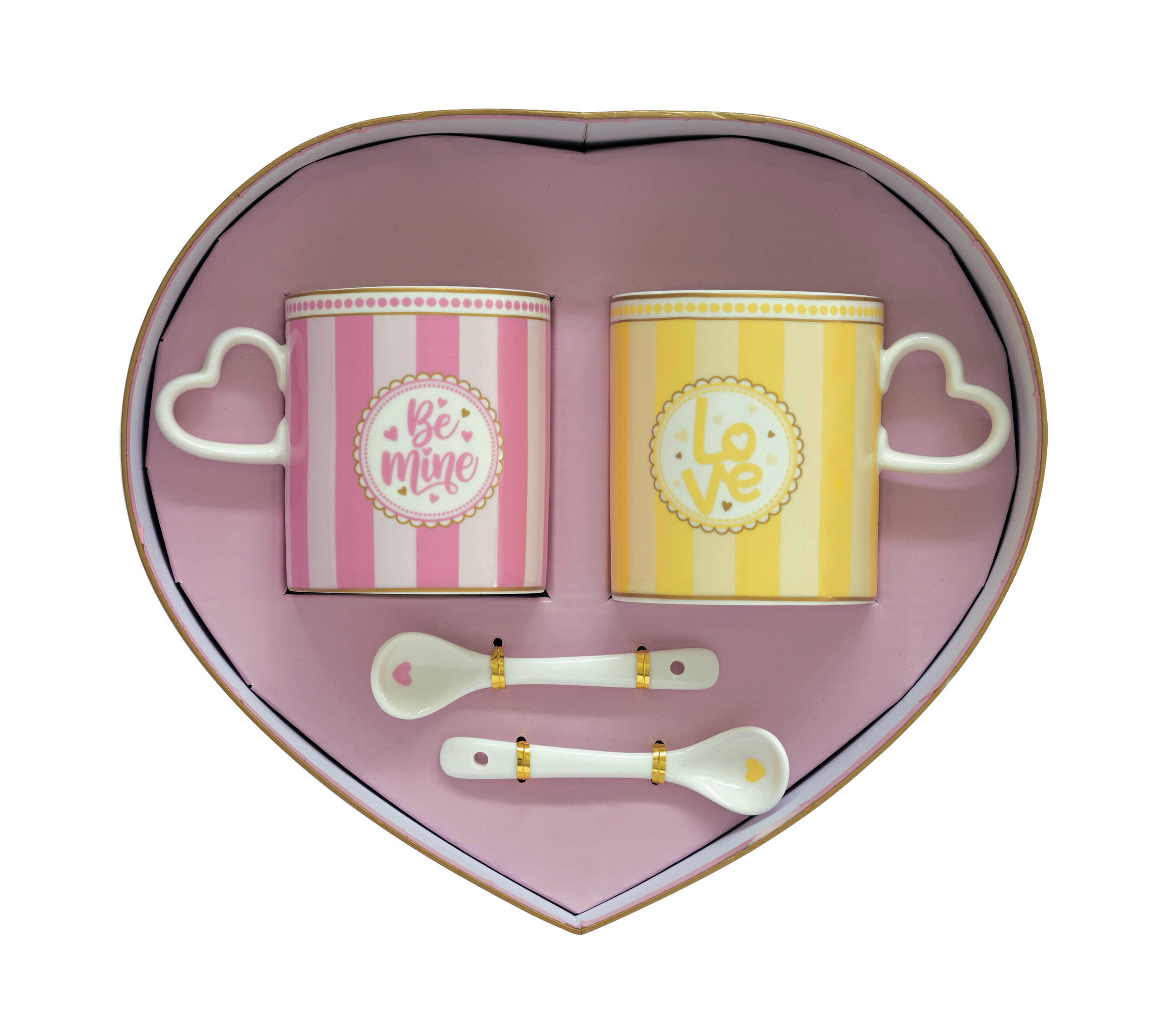 POHÁR  - sárga/pink, Basics, kerámia (0.32l)