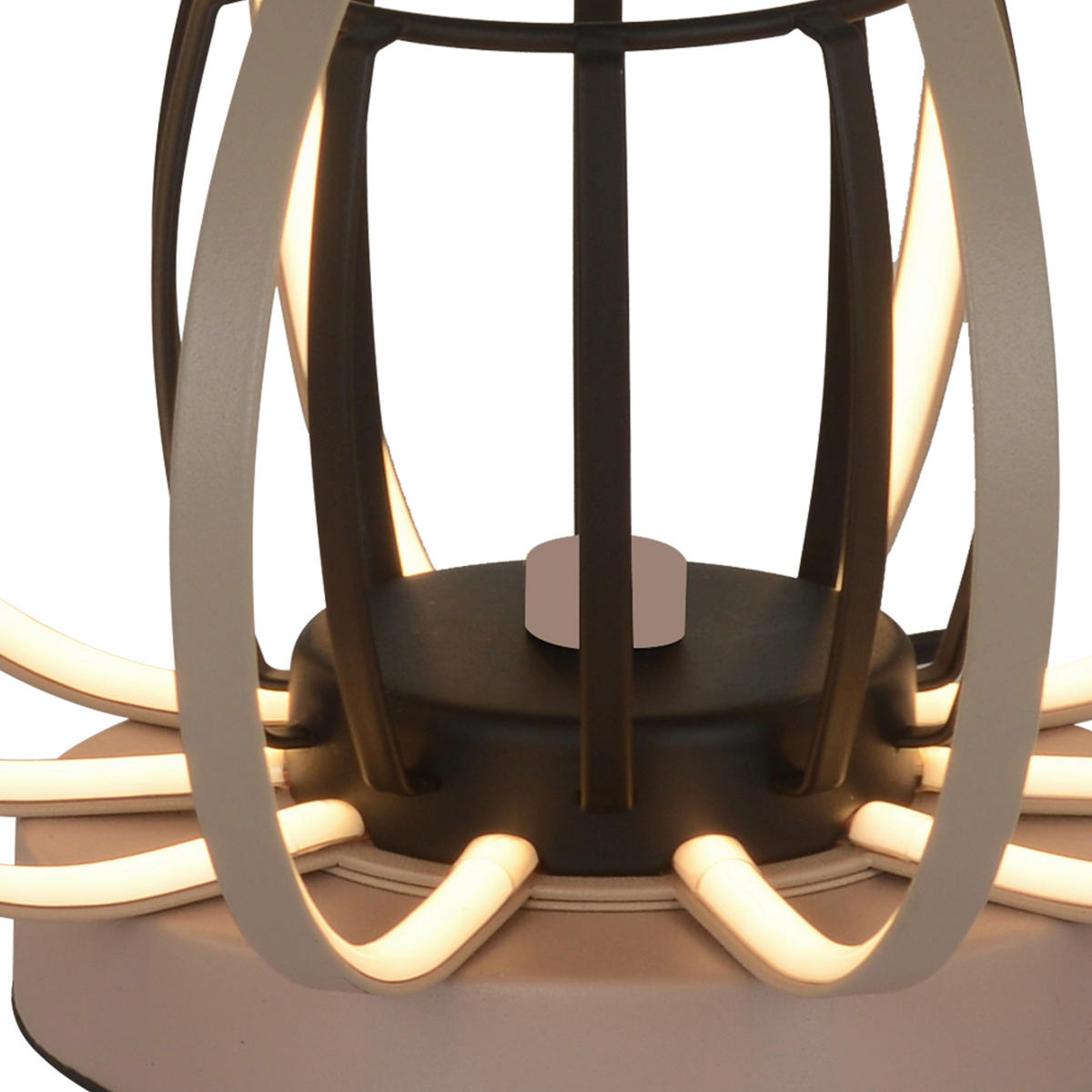 LED-TISCHLEUCHTE 30/18 cm   - Sandfarben/Schwarz, Basics, Metall (30/18cm)