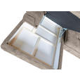 WOHNLANDSCHAFT Beige Struktur  - Beige/Schwarz, KONVENTIONELL, Textil/Metall (188/357/253cm) - Carryhome