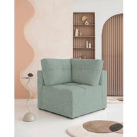 SOFAELEMENT  in Türkis  - Türkis/Schwarz, Design, Kunststoff/Textil (91/94/91cm) - MID.YOU