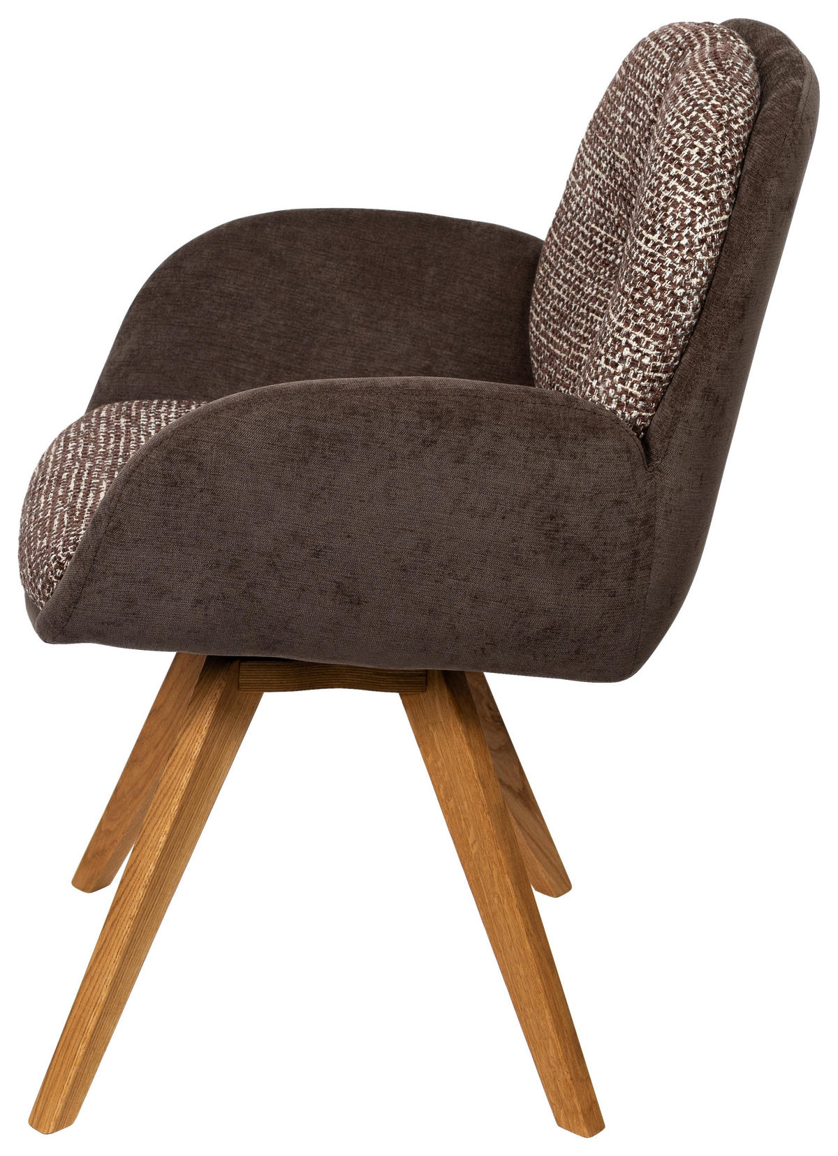 ARMLEHNSTUHL  in Webstoff  - Eichefarben/Braun, Design, Holz/Textil (59/90/64cm) - Linea Natura