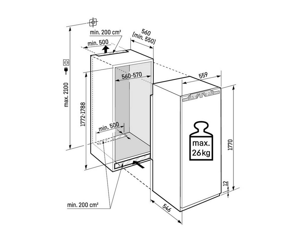 KÜHLSCHRANK 55,9/177,0/54,6 cm IRe 5101 Pure  - Weiß, Basics, Kunststoff/Metall (55,9/177,0/54,6cm) - Liebherr