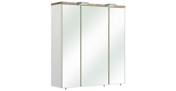 SPIEGELSCHRANK 65/70/20 cm  - Weiß, KONVENTIONELL, Glas/Holzwerkstoff (65/70/20cm) - Xora