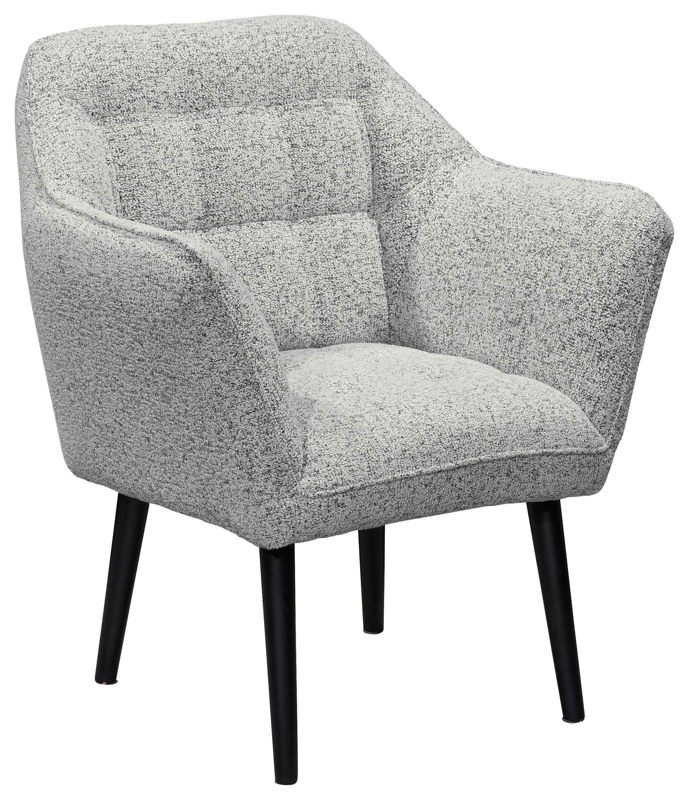 FÅTÖLJ i textil ljusgrå  - ljusgrå/svart, Klassisk, trä/textil (84/87/70cm) - MID.YOU
