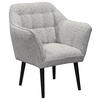 SESSEL in Webstoff Hellgrau  - Hellgrau/Schwarz, Konventionell, Holz/Textil (84/87/70cm) - MID.YOU
