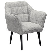 SESSEL in Webstoff Hellgrau  - Hellgrau/Schwarz, Konventionell, Holz/Textil (84/87/70cm) - MID.YOU