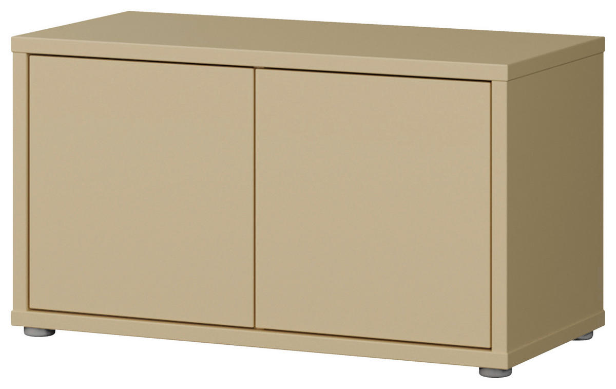 GARDEROBENBANK - Hellgelb/Grau, MODERN, Kunststoff (74,5/41,5/34,9cm) - Carryhome