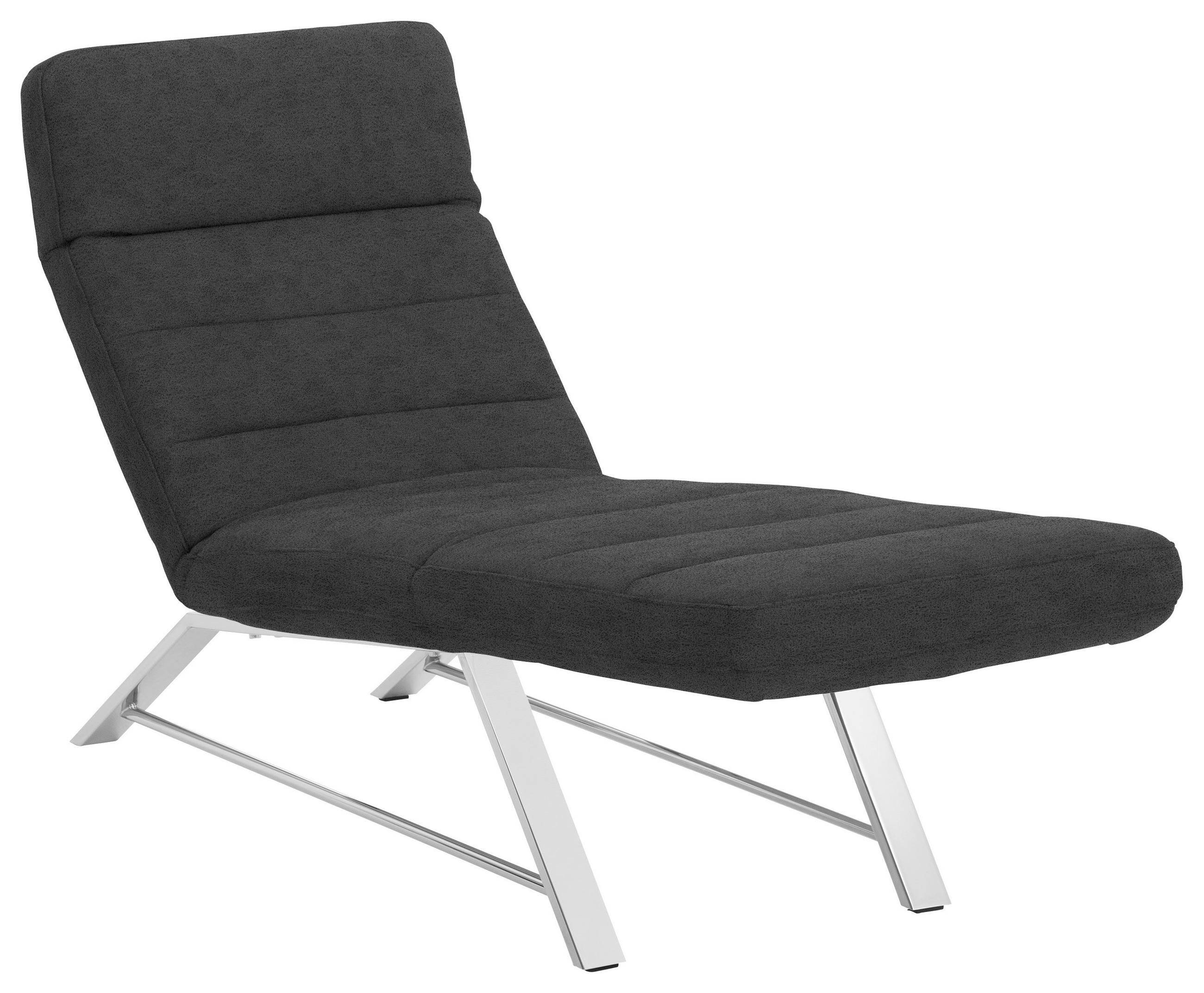 LIEGE in Mikrofaser Anthrazit  - Chromfarben/Anthrazit, Design, Textil/Metall (65/91/170cm) - Chilliano