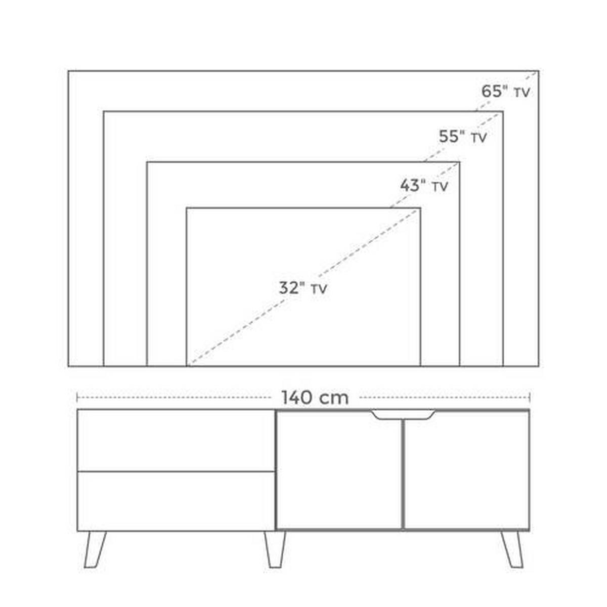 NÍZKA KOMODA, hnedá, 140/45/40 cm - hnedá, Trend, kompozitné drevo (140/45/40cm) - Boxxx