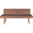 SITZBANK Eiche massiv Braun, Eichefarben - Eichefarben/Braun, Design, Holz/Textil (200/86/62cm)
