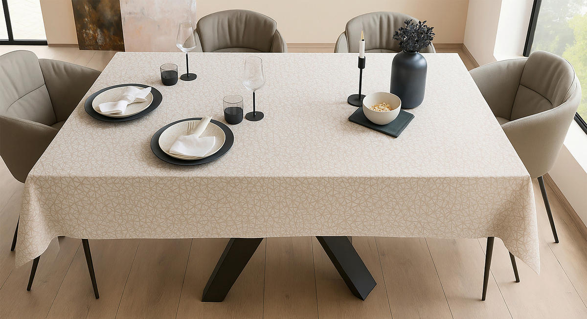 TISCHDECKE Textil Creme 150/260 cm  - Creme, Basics, Textil (150/260cm) - Dieter Knoll