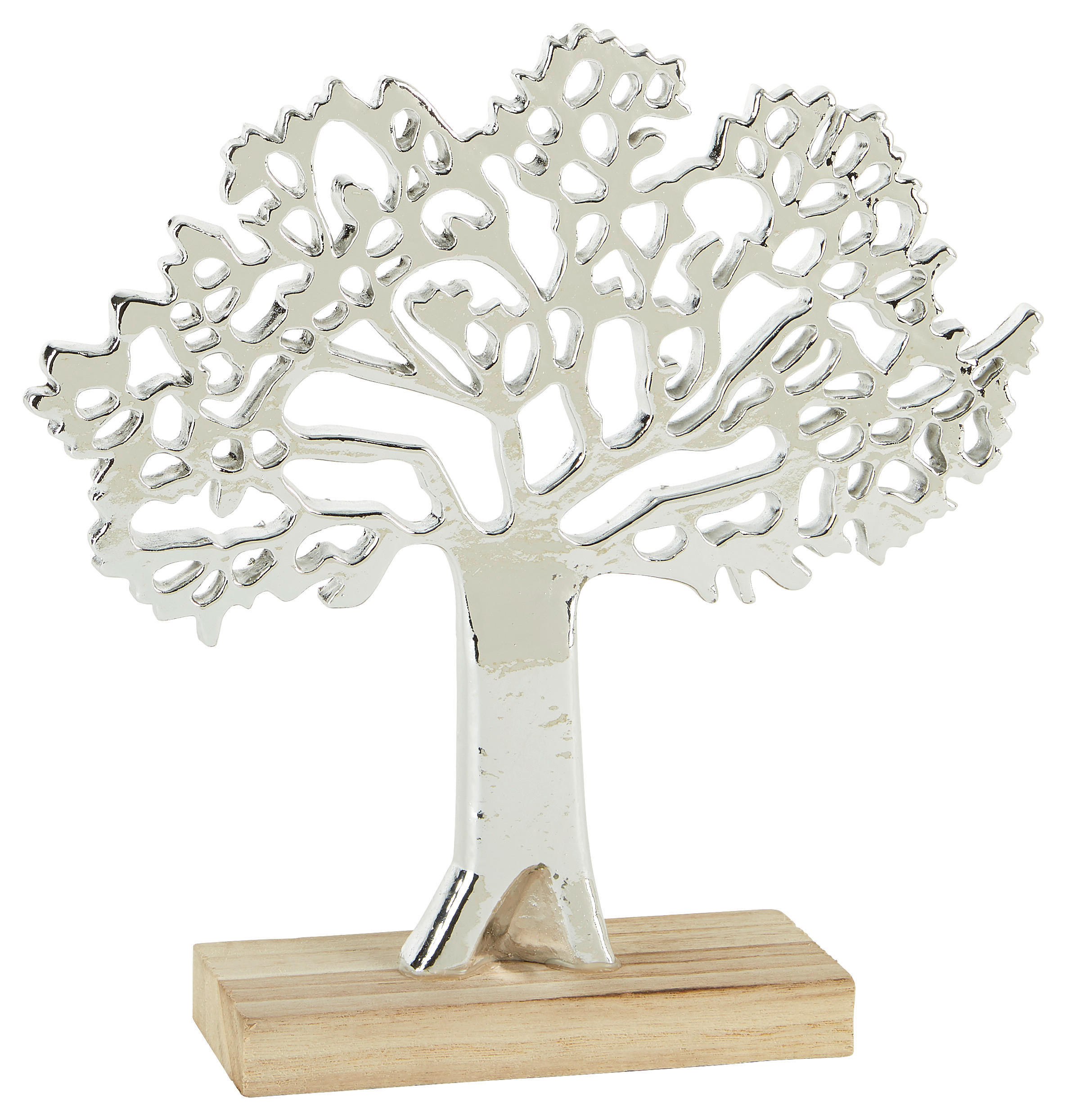 DEKORAČNÍ STROMEK - barvy stříbra, Design, plast (26/26,4/6cm) - Ambia Home