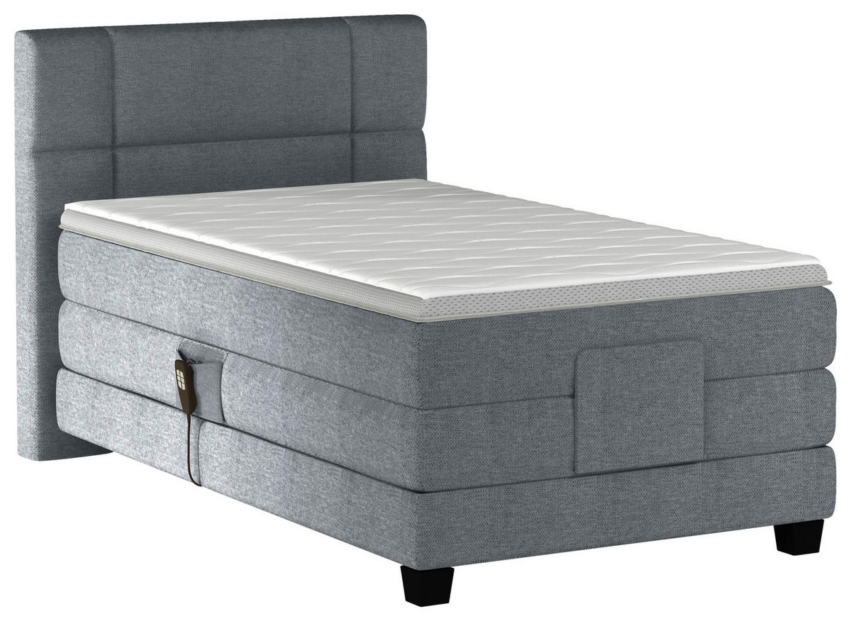 BOXSPRINGBETT 90/200 cm  in Graphitfarben  - Schwarz/Graphitfarben, KONVENTIONELL, Holz/Kunststoff (90/200cm) - Esposa
