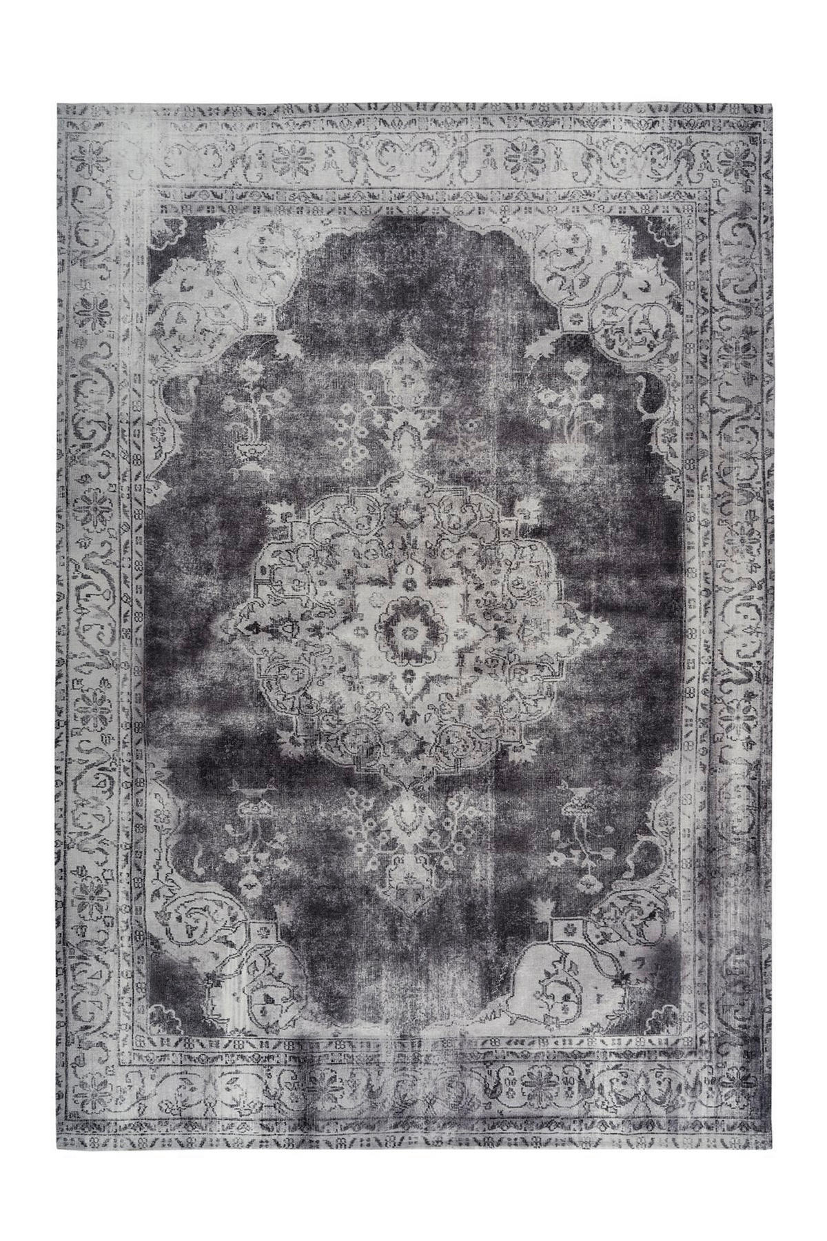 FLACHWEBETEPPICH 140/200 cm Vintage 8400 Hellgrau Hellgrau  - Hellgrau, KONVENTIONELL, Textil (140/200cm)