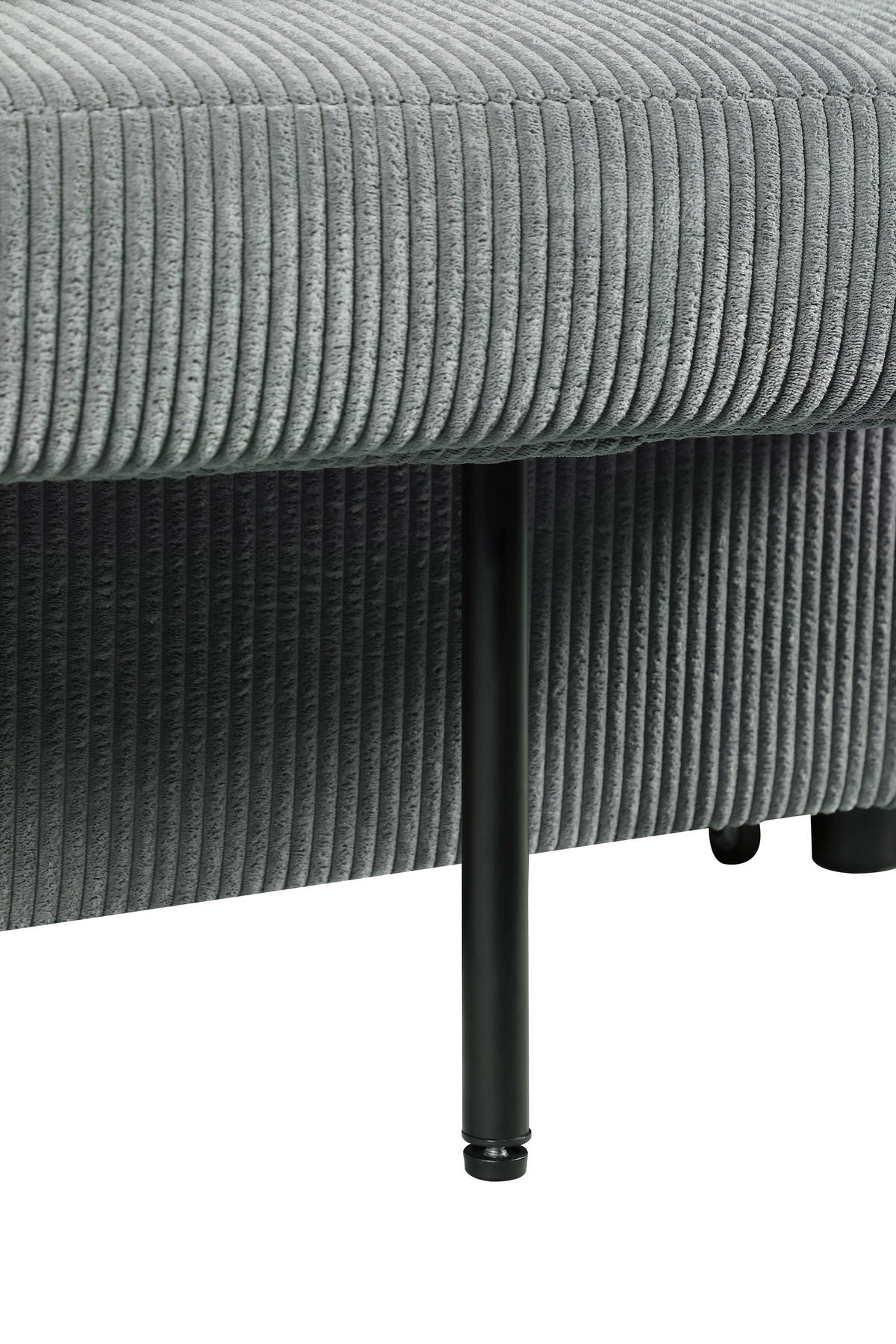 SCHLAFSESSEL PIANA Cord Dunkelgrau Liegefunktion  - Dunkelgrau/Schwarz, Design, Kunststoff/Textil (108/86/90cm) - MID.YOU