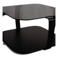 COUCHTISCH Sicherheitsglas, Farbglas 75/75/40 cm quadratisch Schwarz  - Schwarz, Design, Glas/Metall (75/75/40cm) - Xora