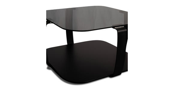 COUCHTISCH Sicherheitsglas, Farbglas 75/75/40 cm quadratisch Schwarz  - Schwarz, Design, Glas/Metall (75/75/40cm) - Xora