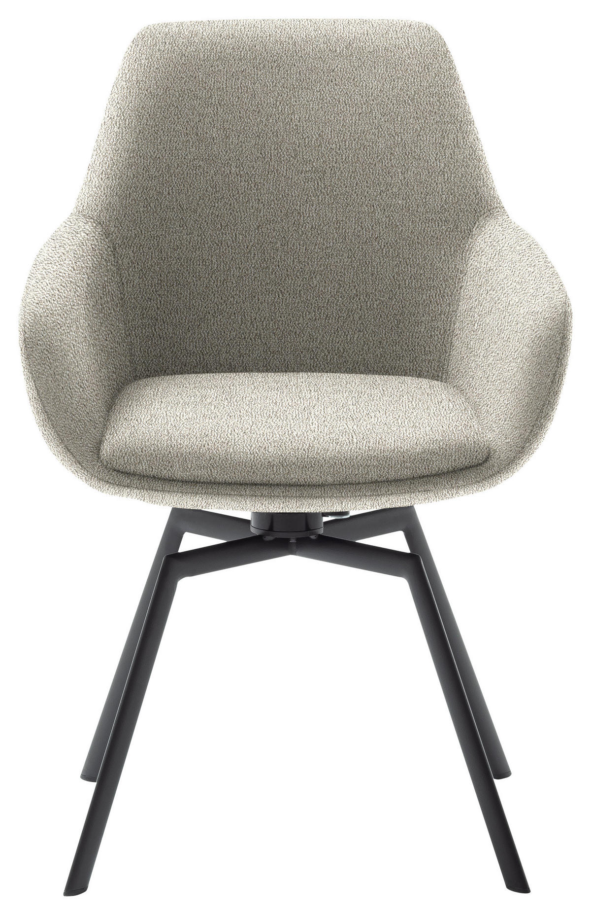 ARMLEHNSTUHL  Lederauswahl, Stoffauswahl, Gestellauswahl Struktur  - Anthrazit/Beige, Design, Textil/Metall (58/87/64cm) - Schöner Wohnen