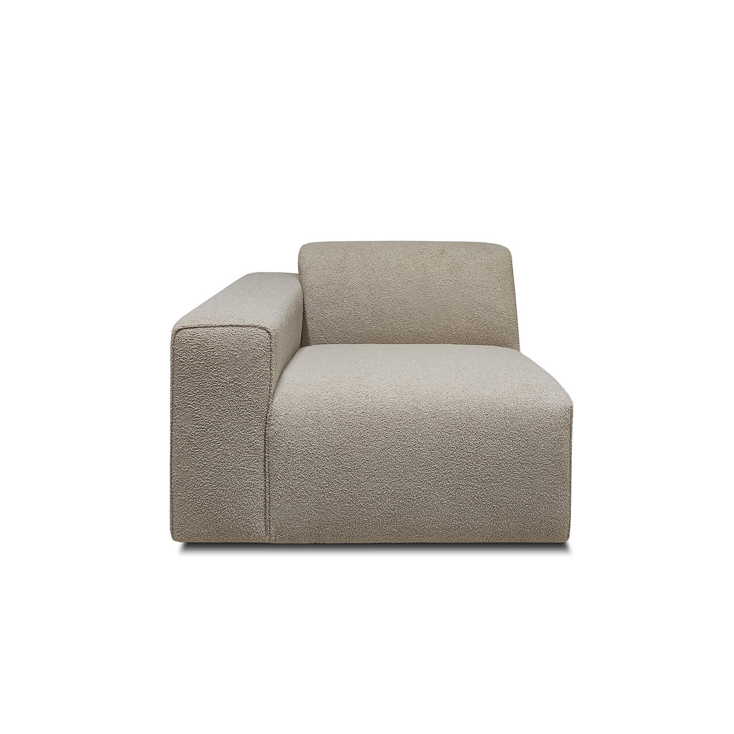 SOFFMODUL i teddy tyg beige  - beige/svart, Klassisk, metall/trä (101/70/96cm) - Niels Andersson