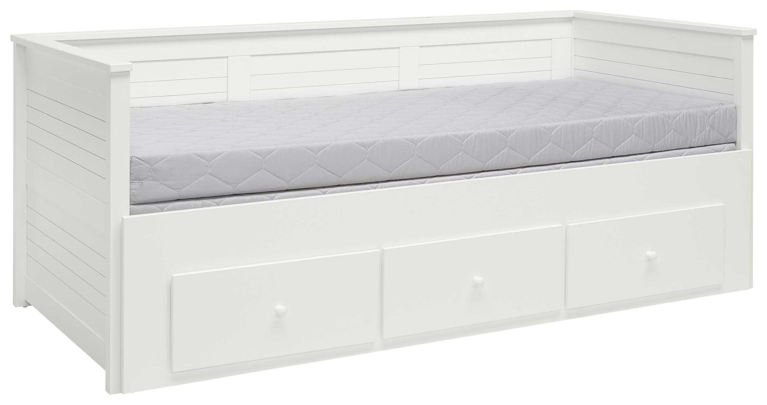 Ausziehbett 180/200 cm in Weiß