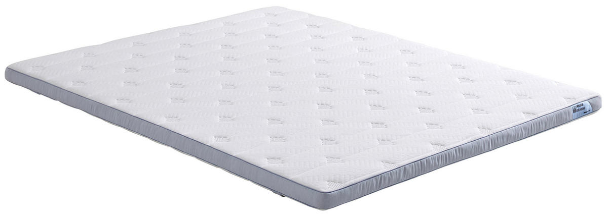 TOPPER 180/200 cm Höhe ca.  - Weiß/Grau, Basics, Textil (180/200cm) - Yatas