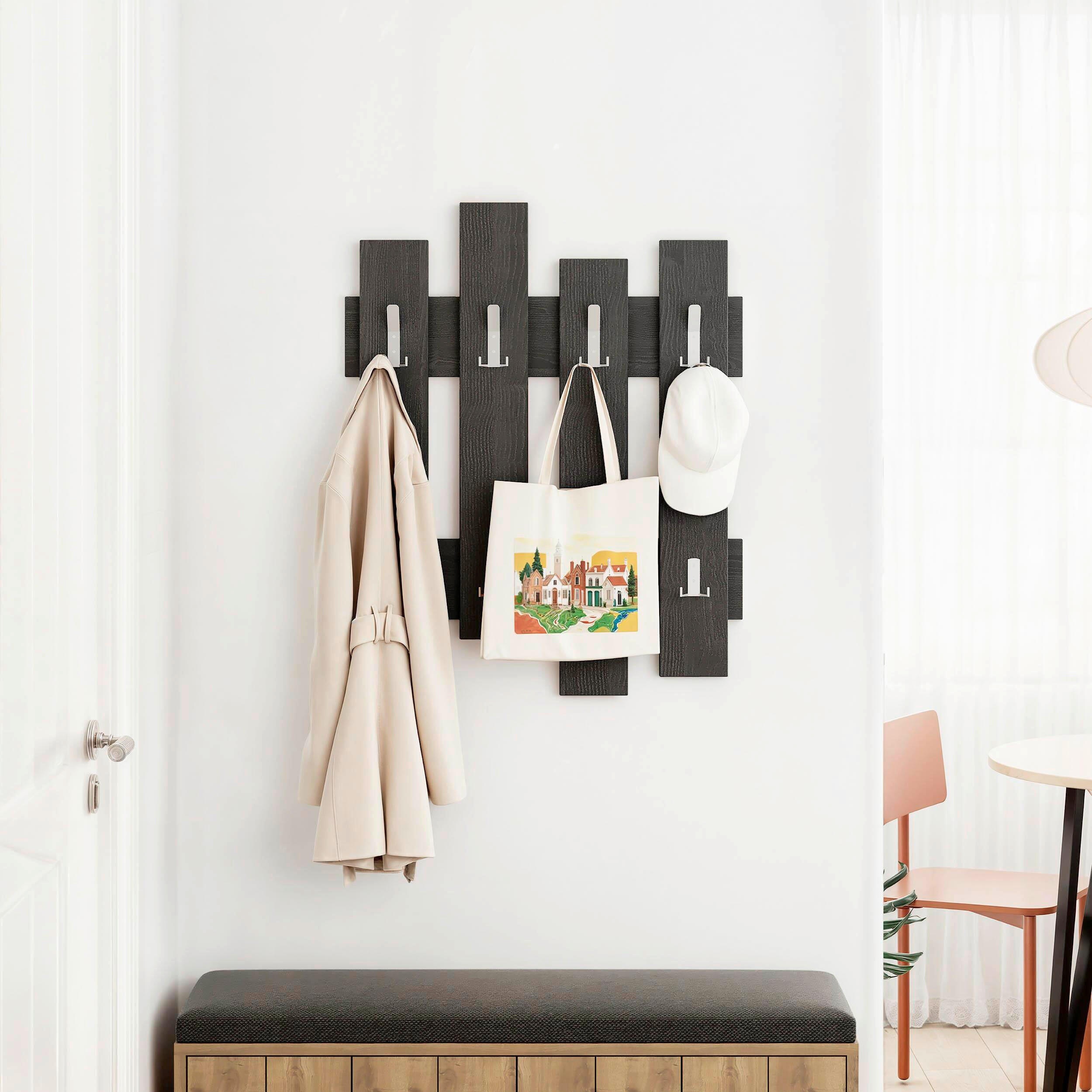 VÄGGHÄNGARE 64/81/4 cm  - svart, Design, trämaterial (64/81/4cm) - Livetastic