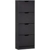 Schuhkipper Luanda lackiert Schwarz  - Schwarz, Design, Holzwerkstoff (55/152,5/23,5cm) - Livetastic