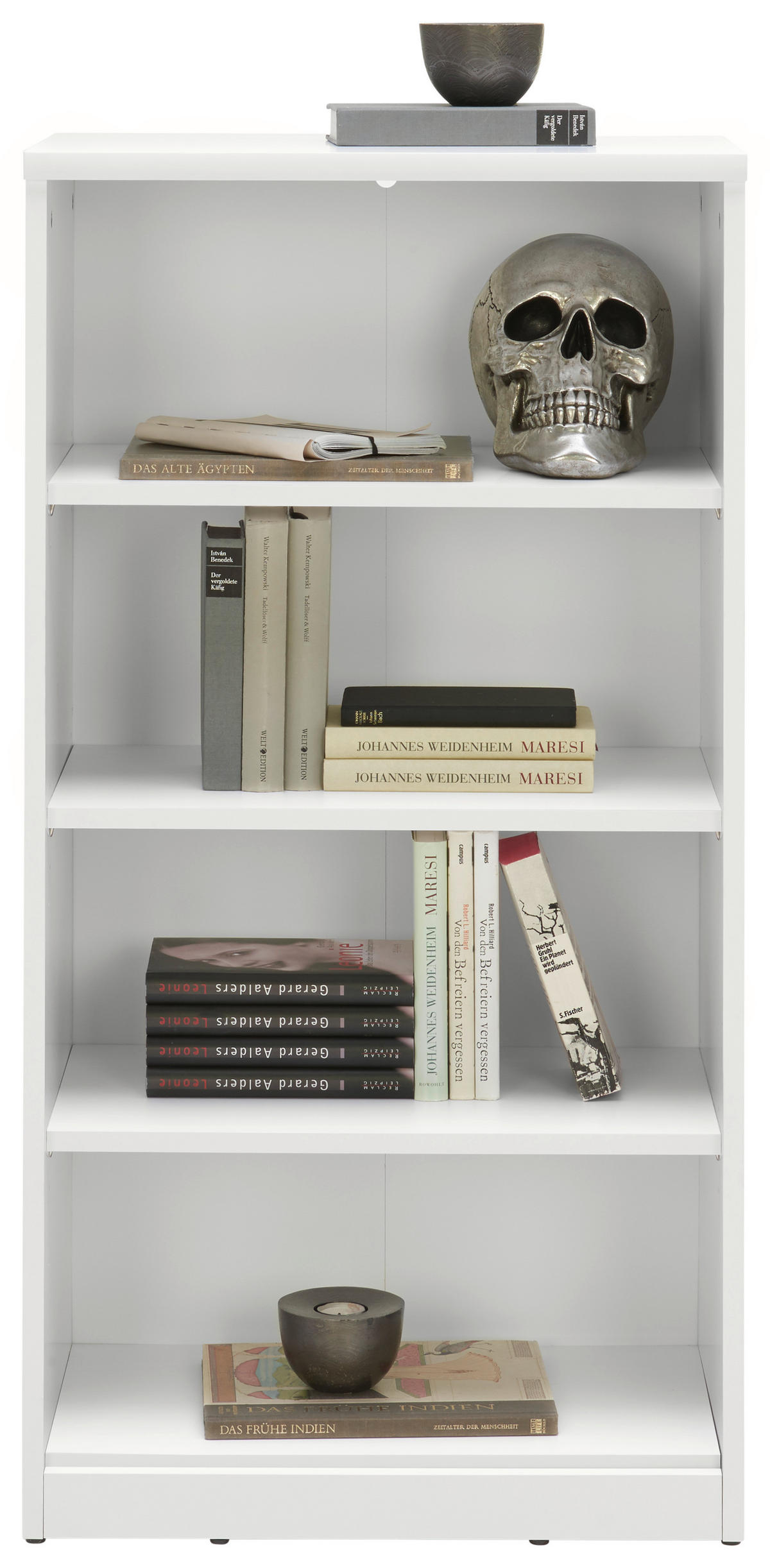 REGÁL, biela, 55/110/36 cm - čierna/biela, Konventionell, kompozitné drevo (55/110/36cm) - Xora