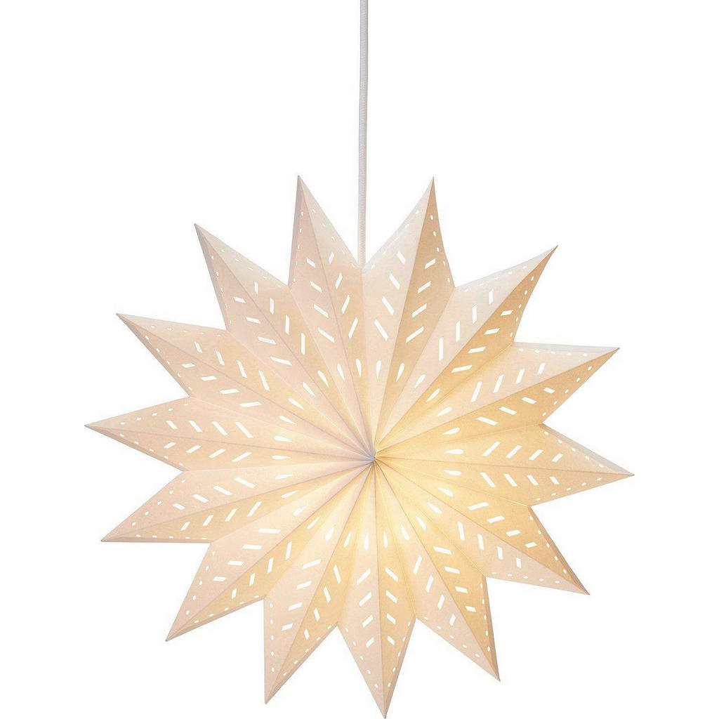 Thumbnail - Leuchtenschirm PR Home Alfa Stern, Weiß, Papier, E14, Dekoration, Weihnachtsdekoration, Weihnachtsbeleuchtung