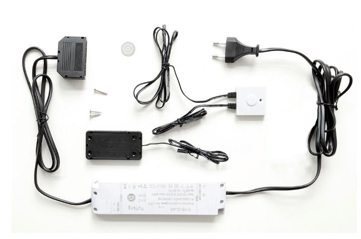 DIMM & TOUCHSCHALTER-SET Sena 4/1/4 cm   - Schwarz/Weiß, Design, Kunststoff (4/1/4cm) - Livetastic