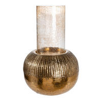 WINDLICHT - Goldfarben, Basics, Glas/Metall (30/46,5/30cm)