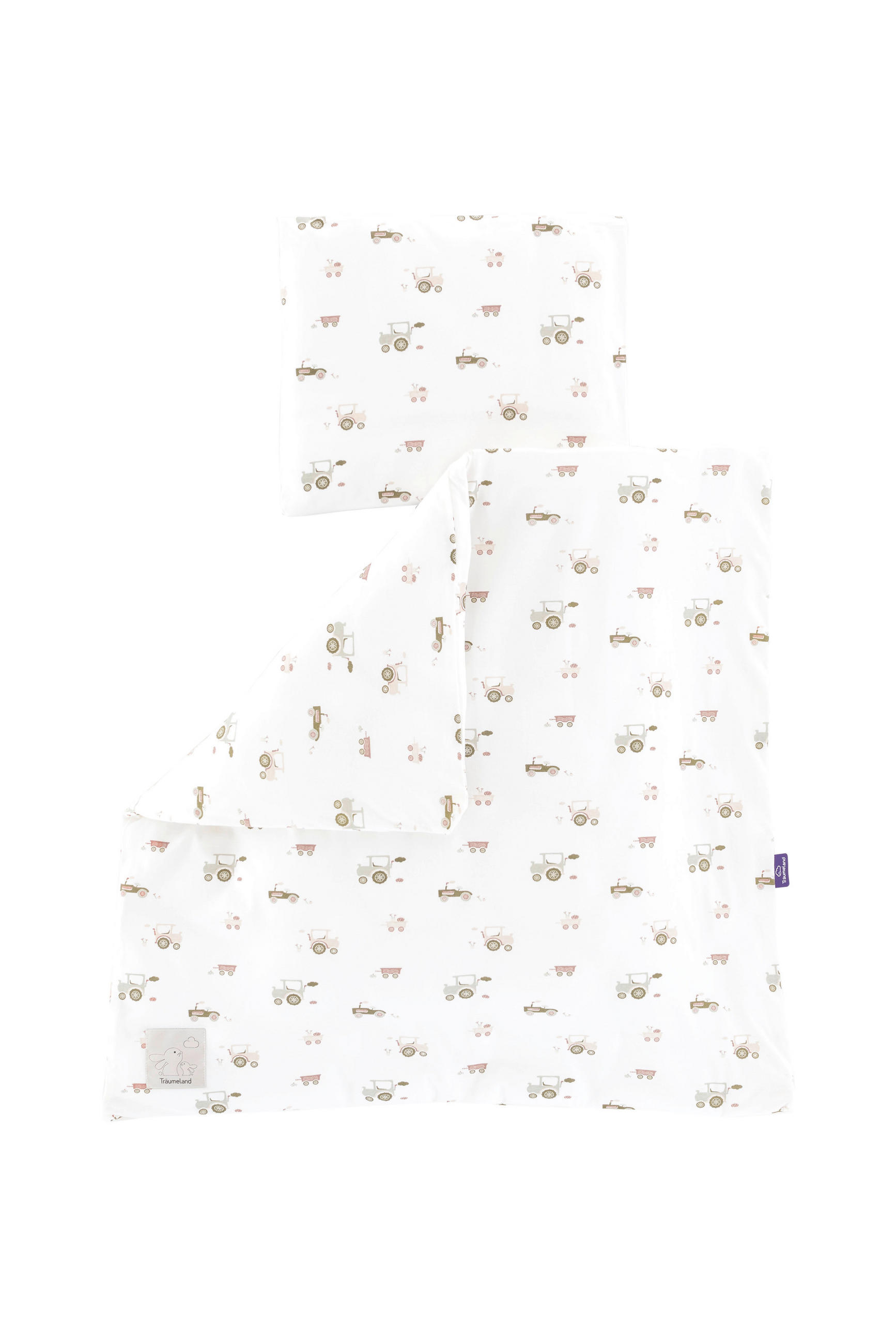 BABYBETTWÄSCHE 80/80 cm  - Weiß/Grün, Basics, Textil (80/80cm) - Träumeland