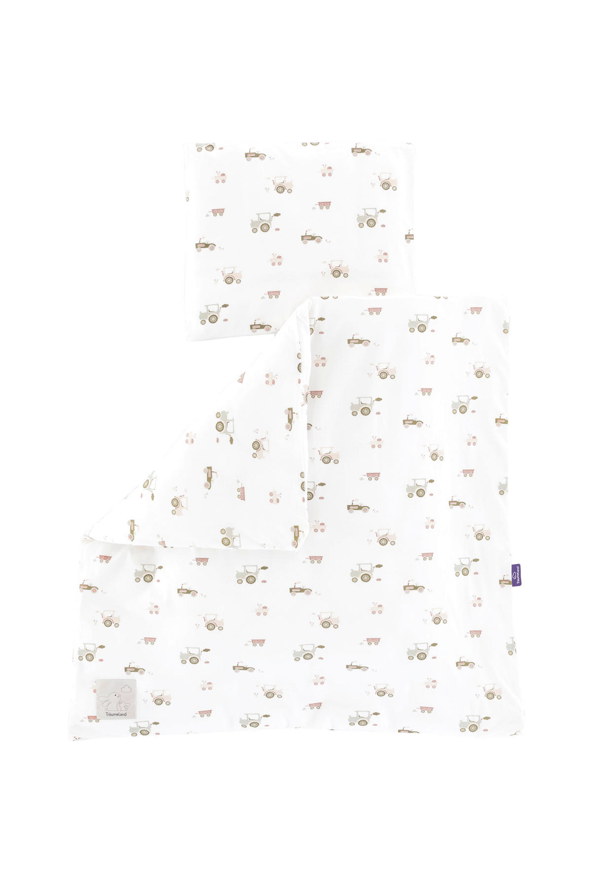 BABYBETTWÄSCHE 80/80 cm  - Weiß/Grün, Basics, Textil (80/80cm) - Träumeland