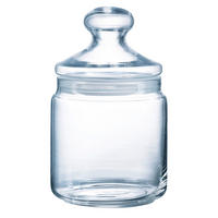 ÜVEG ÉTELTÁROLÓ  0.75 l  - barna/áttetsző, Basics, üveg/papír (0,75l)