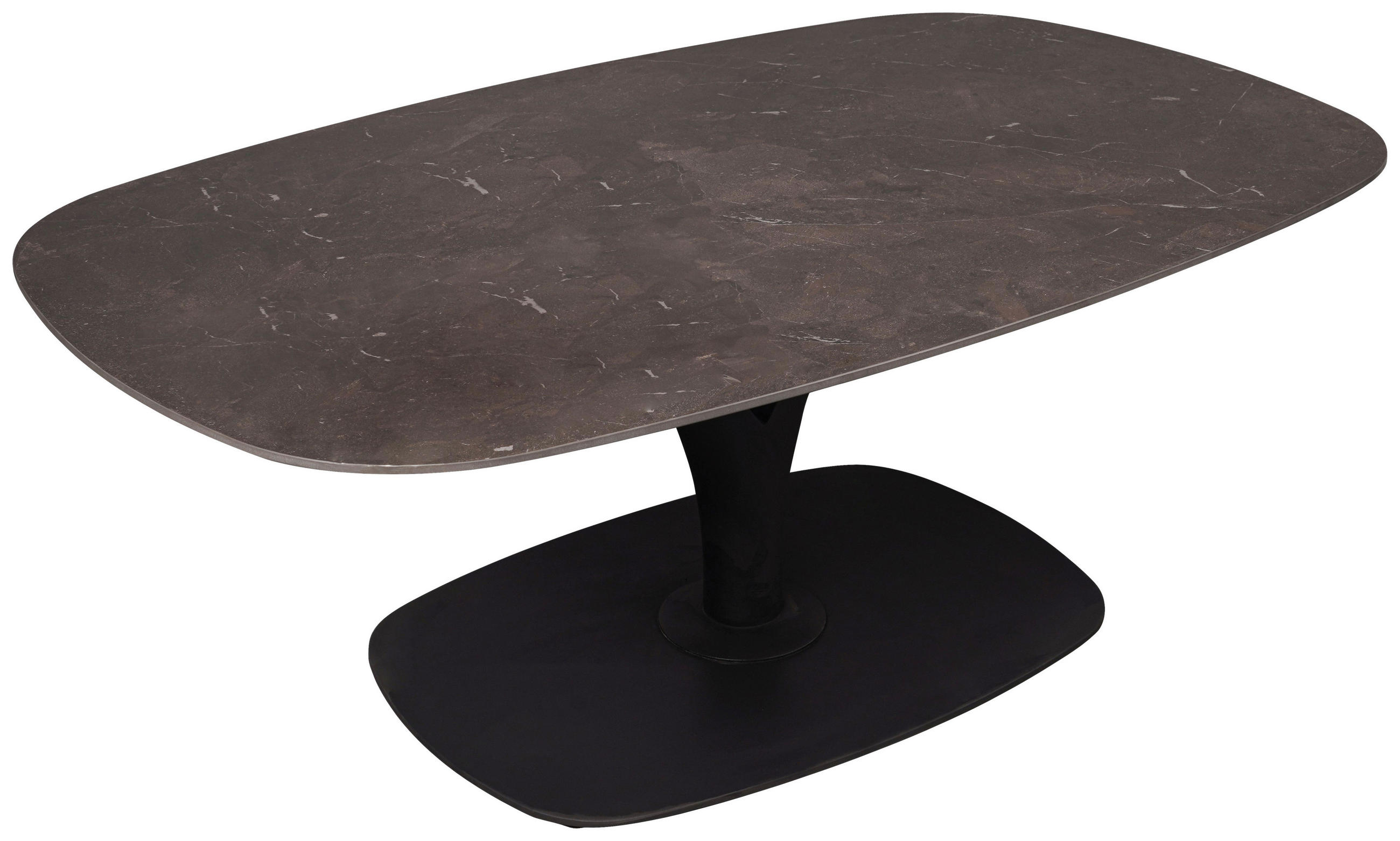 Dieter Knoll Couchtisch Anthrazit, Dunkelbraun 70x42x115 cm