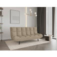 SCHLAFSOFA  in Mikrofaser Beige  - Beige/Schwarz, KONVENTIONELL, Holz/Textil (197/85/92cm) - Carryhome