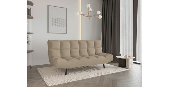 SCHLAFSOFA  in Mikrofaser Beige  - Beige/Schwarz, KONVENTIONELL, Holz/Textil (197/85/92cm) - Carryhome