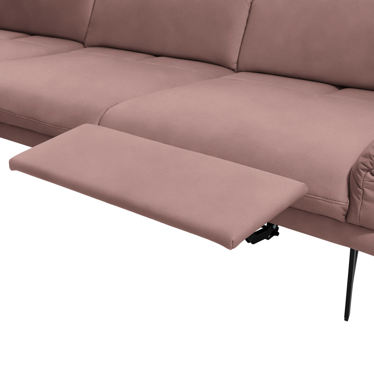 ECKSOFA in Echtleder Beere  173/308 cm  - Beere/Anthrazit, Design, Leder/Metall (173/308cm) - Joop!