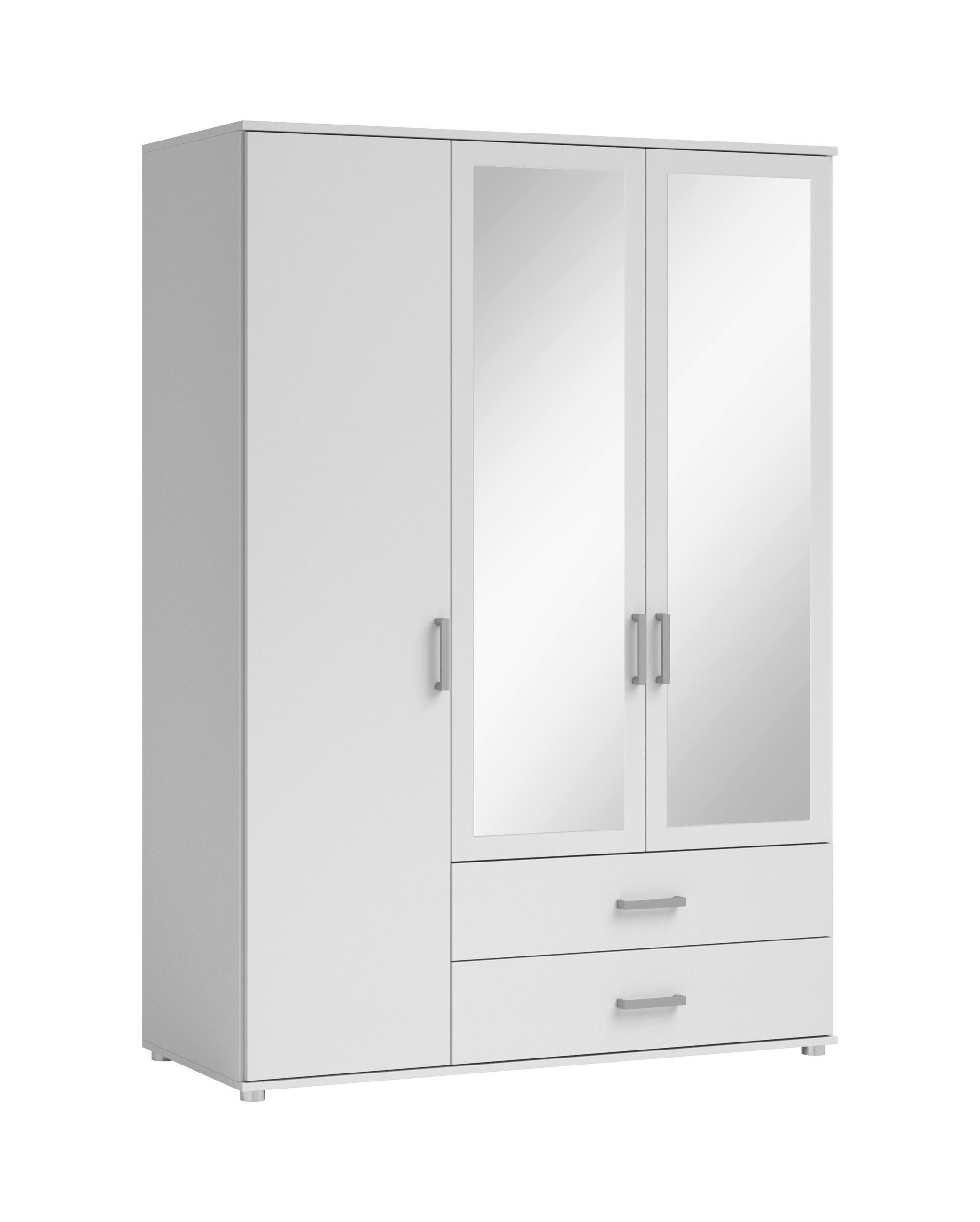 ORMAR ZA ODJEĆU     - bijela/boje aluminija, Konvencionalno, drvni materijal/plastika (125/190/51cm) - Ti'me