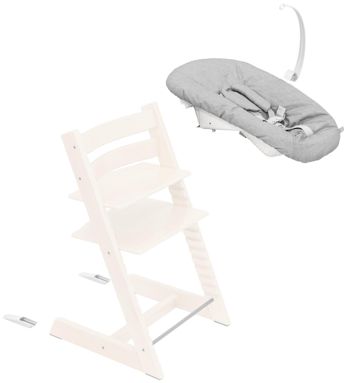 HOCHSTUHL-BABYSCHALE Tripp Trapp Newborn Set  - Hellgrau/Grau, Lifestyle, Kunststoff/Textil (59/15/27cm) - Stokke