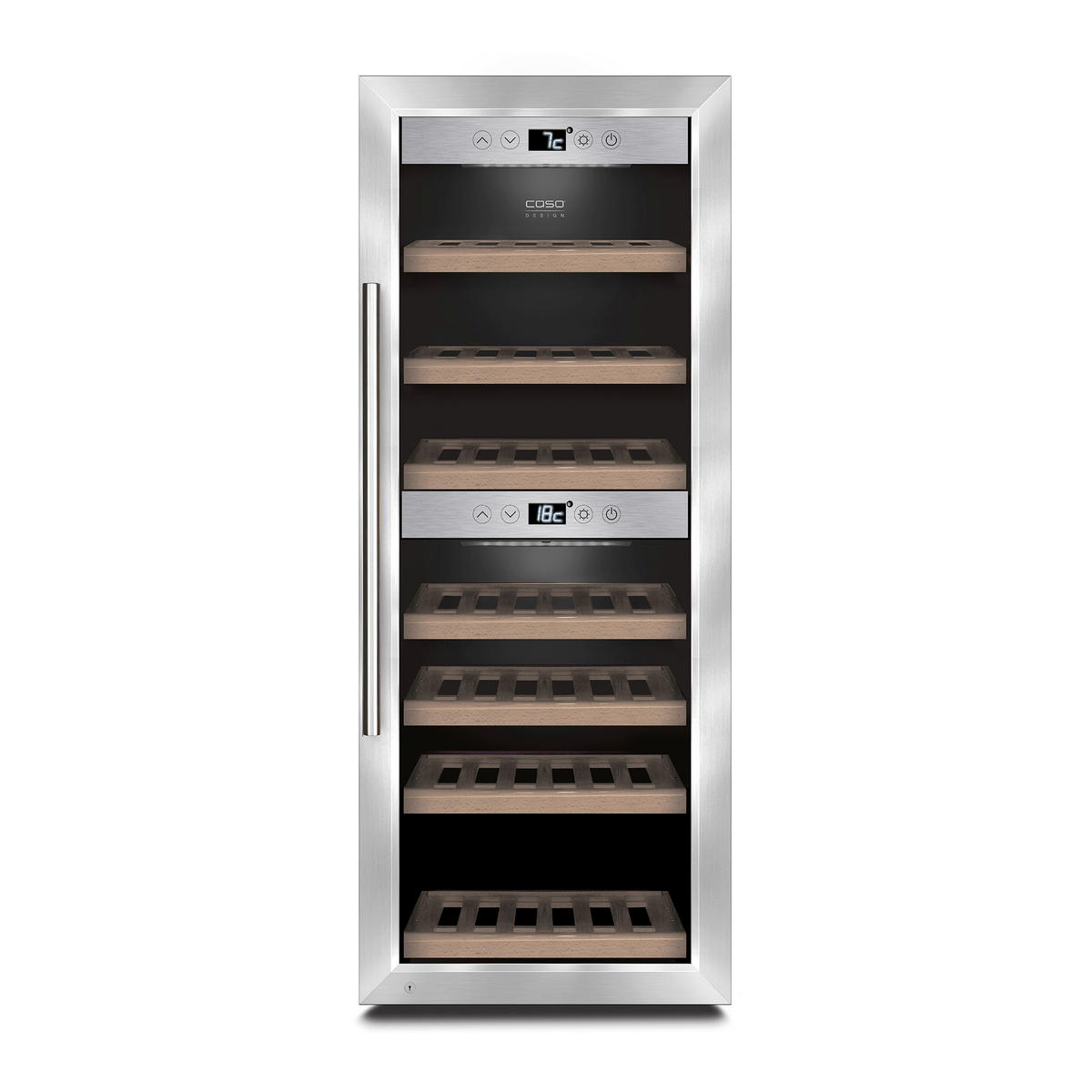 WEINKÜHLSCHRANK  - Edelstahlfarben, Basics, Metall (39,5/63/103,5cm) - CASO Design