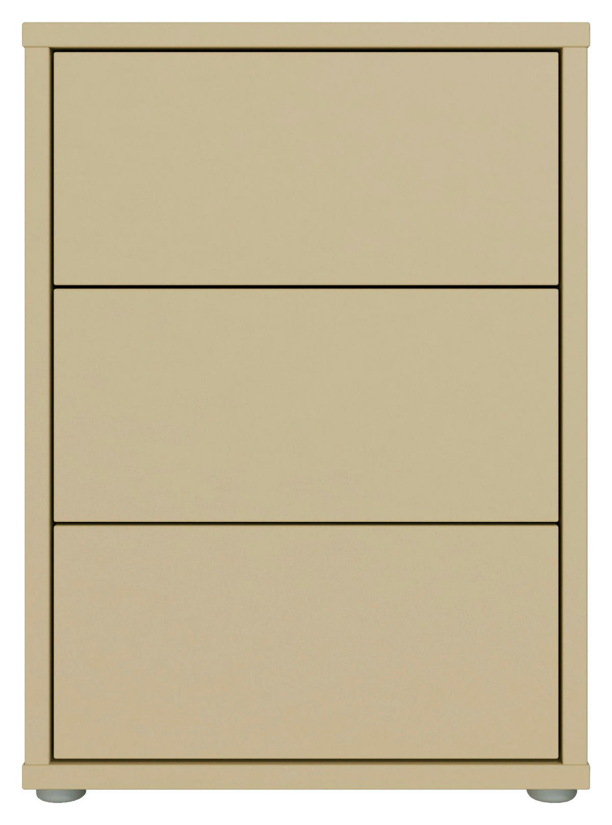 NACHTSCHRANK 50/69/42 cm  - Silberfarben/Hellgelb, Trend, Holzwerkstoff/Kunststoff (50/69/42cm) - Carryhome